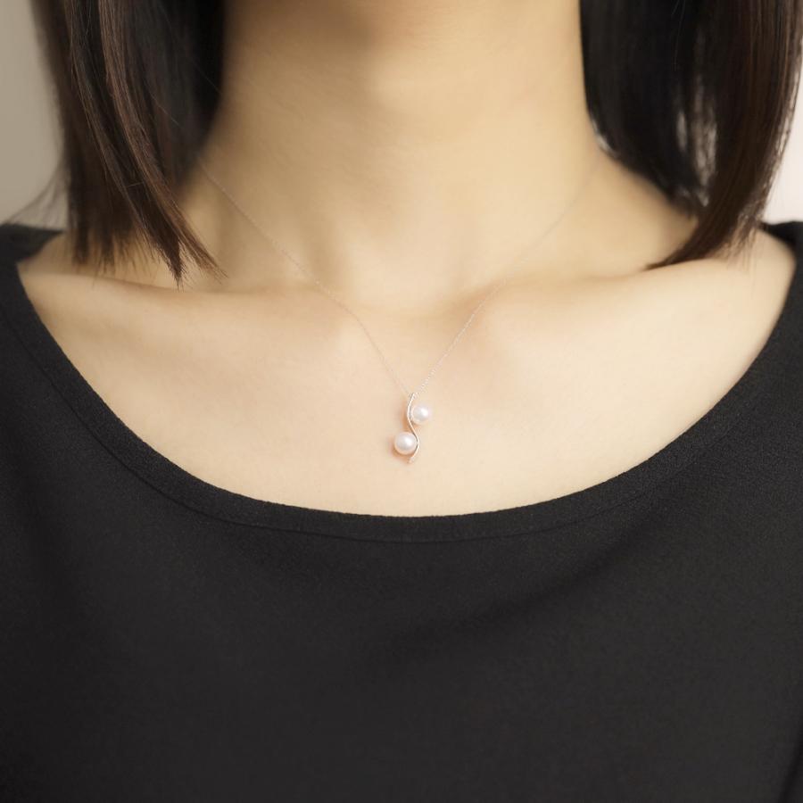 ペンダント ネックレス k10 10金 あこや 本真珠 波モチーフ ゴールド 
