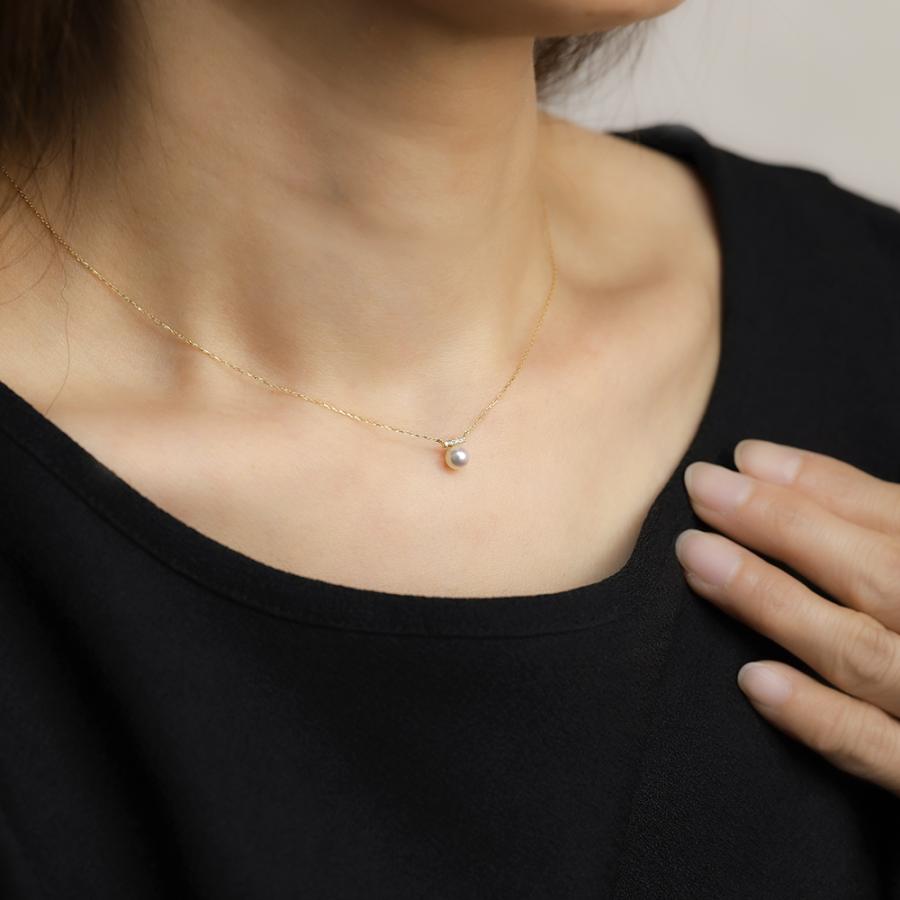 あこや 本真珠 ペンダント ネックレス k18 18k 18金 アコヤ あこや真珠 