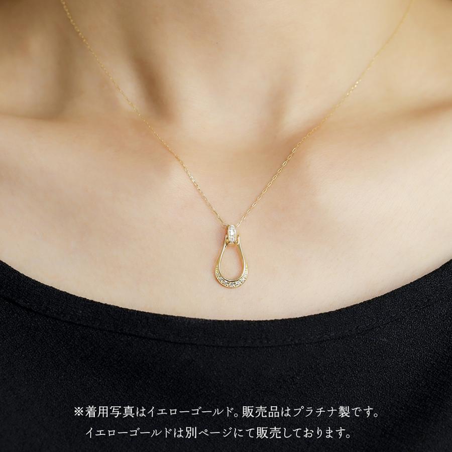 pt900 pt850 ダイヤモンド ネックレス 馬蹄 ホースシュー ティア 