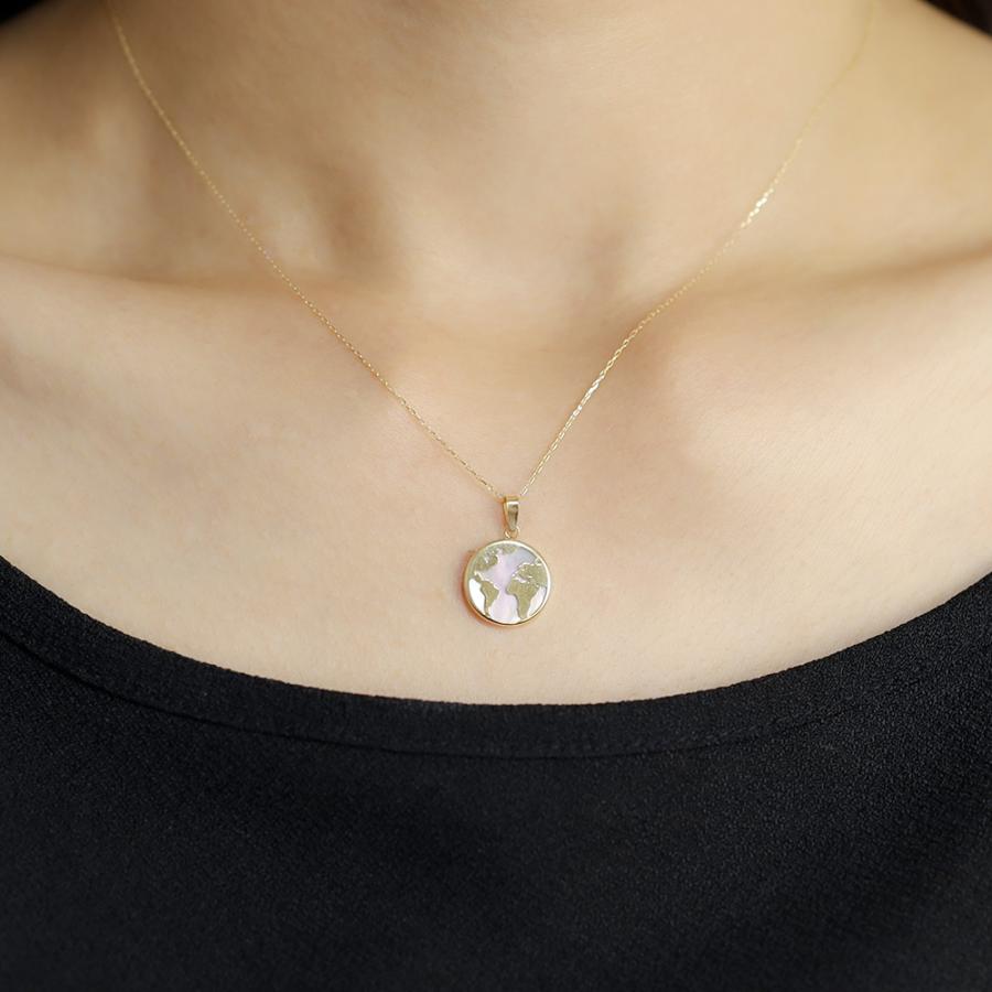 白蝶貝 シェル ネックレス k18 18金 18k イエローゴールド レディース 