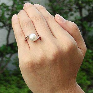 パールリング 普段使い パール リング あこや本真珠 k10 ホワイト