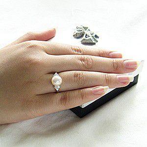 パール リング 花珠真珠 あこや 9mm 冠婚葬祭 真珠指輪 k10 10金 10k