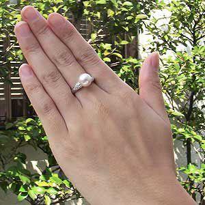 パールリング 普段使い パール リング 真珠リング あこや本真珠 ホワイトゴールド 9mm あこや 6月誕生石 冠婚葬祭 送料無料 プレゼント ご褒美 自分買い pu_3