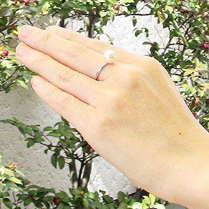 パール リング パールリング 真珠リング あこや本真珠 ホワイトゴールド 8mm あこやパールリング 6月誕生石 冠婚葬祭 送料無料 プレゼント ギフト puの画像