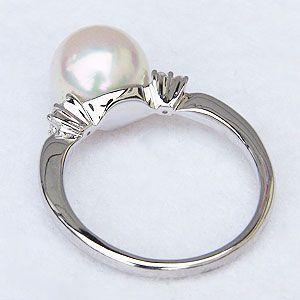 【早い者勝ち】 パールリング 普段使い パール リング プラチナ 真珠 指輪 本真珠 花珠 ダイヤモンド 冠婚葬祭 保証書付 フォーマル プレゼント ギフト ご褒美 自分買い p 【PET2556771936】(92394円)