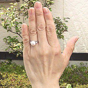 ウルトラ！ パールリング 普段使い パール リング プラチナ 真珠 指輪 本真珠 花珠 ダイヤモンド 冠婚葬祭 保証書付 フォーマル プレゼント ギフト ご褒美 自分買い p 【OCQ2536183359】(91650円)