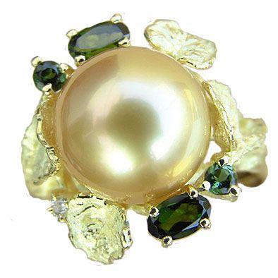 パール 指輪 真珠 リング 真珠 指輪 リング 南洋真珠 k10 ゴールド ダイヤモンド 送料無料 フォーマル 人気 プレゼント ギフト ご褒美 自分買い(107835円)