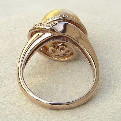 パール 指輪 真珠 リング 南洋白蝶真珠 11mm 18金 k18 ピンクゴールド