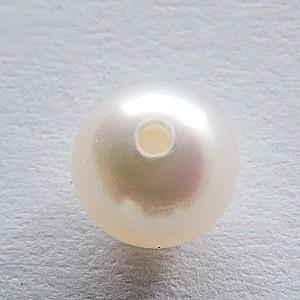 パールルース 真珠ルース 本真珠 パール 4mm 両穴 貫通穴 パーツ 材料 丸玉 ハンドメイド用 手芸用 5珠セット 手作りクラフト プレゼント ギフト 自分買い_1