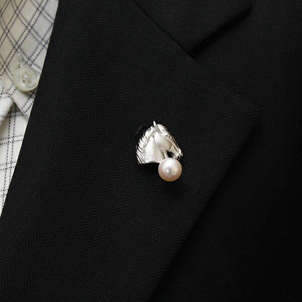 あこや真珠　パール　k18 ピン ブローチ ブローチ あこや本真珠 ピンブローチ ラペルピン パール 8-8.5mm k18