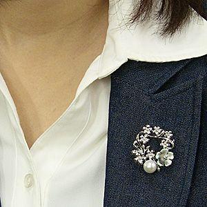ブローチ 花 パール 真珠 3WAY ピンブローチ 南洋白蝶真珠 ホワイト系 直径10mm 黒蝶貝 花モチーフ シルバー 送料無料 プレゼント ギフト ご褒美 自分買い puの画像