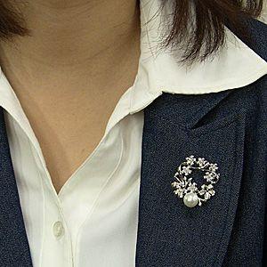 ブローチ 花 パール 真珠 3WAY ピンブローチ 南洋白蝶真珠 ホワイト系 直径10mm ピンク貝 花モチーフ シルバー 送料無料 プレゼント ギフト 自分買い puの画像