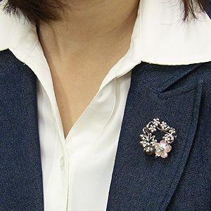 ブローチ 花 パール 真珠 3WAY ピンブローチ たひち黒蝶真珠 グリーン系 10mm ピンク貝 花モチーフ シルバー 送料無料 プレゼント ギフト ご褒美 自分買い puの画像