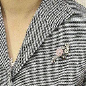 ブローチ 真珠ブローチ パールブローチ パール 真珠 3WAY ピンブローチ タヒチ黒蝶真珠 10mm ピンク貝 花モチーフ フォーマル プレゼント ギフト 自分買い puの画像