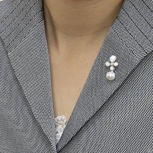 ブローチ 花 真珠ブローチ パールブローチ パール 真珠 ピンブローチ 南洋白蝶真珠 白蝶貝 フラワー 花モチーフ フォーマル プレゼント ご褒美 自分買い puの画像