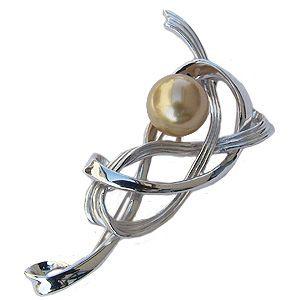 お気に入 真珠の杜パール ブローチ パールブローチ フォーマル 南洋白