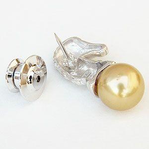 午 ブローチ パールブローチ 馬ピンブローチ 馬ピンズ ラペルピン 干支ブローチ ゴールデンパール 白馬 送料無料 プレゼント ギフト ご褒美 自分買い puの画像