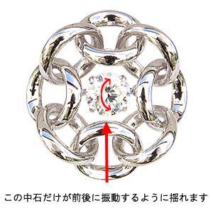 ブローチ サークル k18 ホワイトゴールド ダイヤモンド タイニーピン 