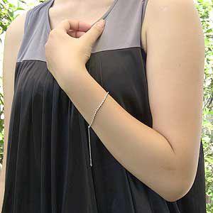 ダイヤモンド テニスブレスレット k18 ホワイトゴールド スライド調整  