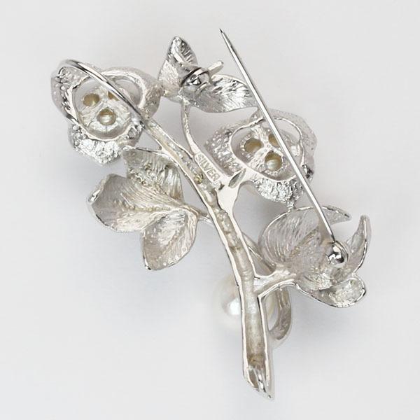 パール ブローチ パールブローチ 真珠ブローチ フォーマル 本真珠