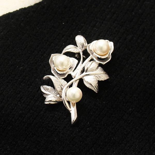 パール ブローチ パールブローチ 真珠ブローチ フォーマル 本真珠