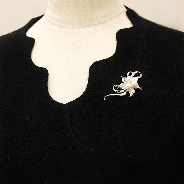 パール ブローチ 真珠ブローチ フォーマル 本真珠 アコヤ シルバー 送料無料 人気 おすすめ プレゼント ギフト ご褒美 自分買い puの画像