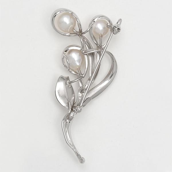 パール ブローチ フォーマル 真珠ブローチ コサージュ 本真珠 あこや