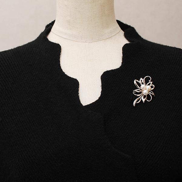 パール ブローチ フォーマル 真珠 コサージュ 本真珠 あこや アコヤ 7