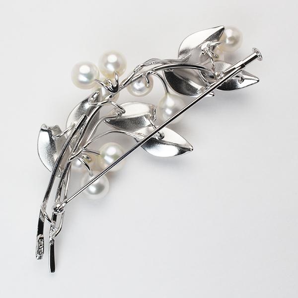 パール ブローチ フォーマル 真珠ブローチ コサージュ 本真珠 あこや