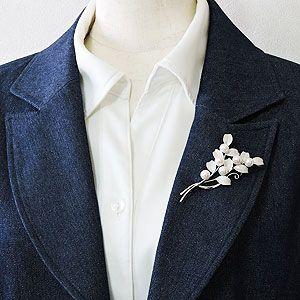 パール ブローチ パールブローチ フォーマル 花 コサージュ 真珠