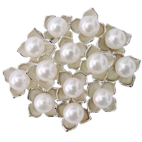 パール ブローチ パールブローチ フォーマル 花 紫陽花 モチーフ あこや本真珠 レディース ジュエリー プレゼント ギフト ご褒美 自分買い pu | ブランド登録なし | 01