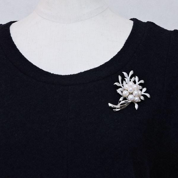 【極美品】ミキモト パール ブローチ パールブローチ 花籠 フラワー リーフ パール ブローチ パールブローチ フォーマル 花 フラワー リーフ