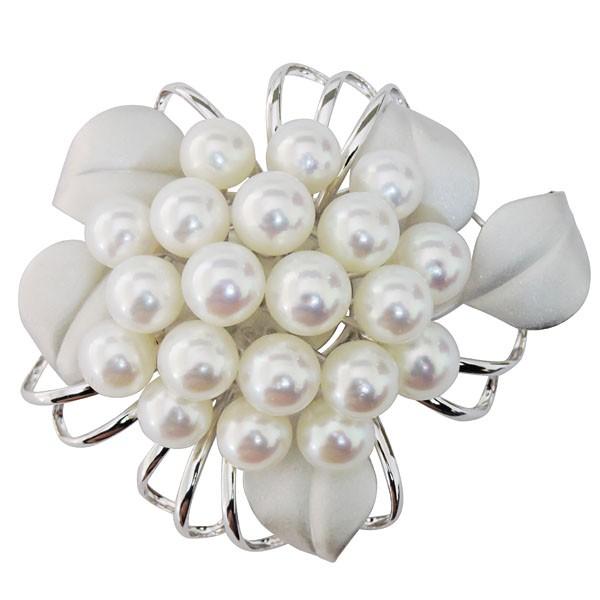 【新品】✨本真珠　本パール　ブローチ　コサージュ　フラワー　花 パール ブローチ フォーマル 花 コサージュ フラワー モチーフ あこや