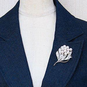 パール ブローチ パールブローチ フォーマル 花 コサージュ 真珠 あこや本真珠 7mm 花束 ブーケ 卒式典 フォーマル 送料無料 プレゼント ご褒美 自分買い puの画像