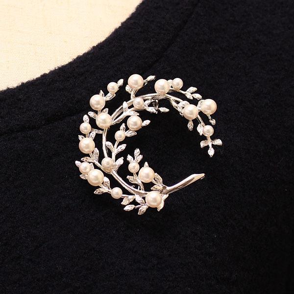 パール ブローチ フォーマル アコヤ真珠 コサージュ サークル 真珠