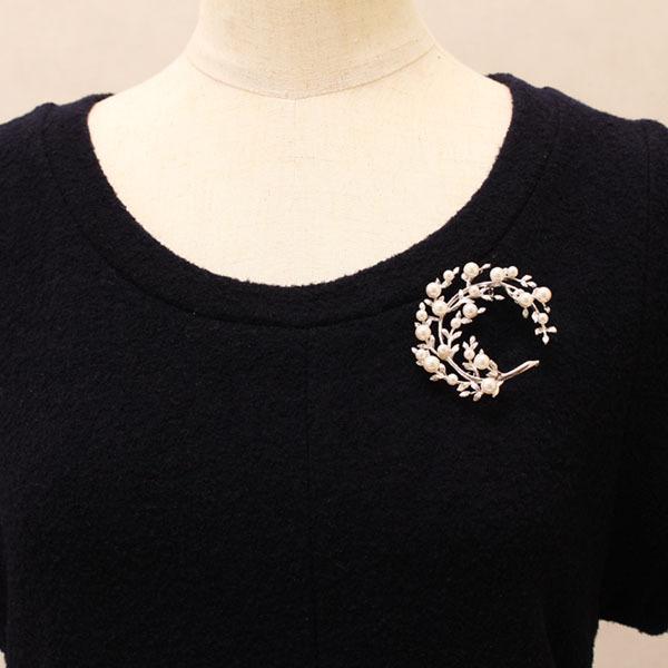 パール ブローチ フォーマル アコヤ真珠 コサージュ サークル 真珠