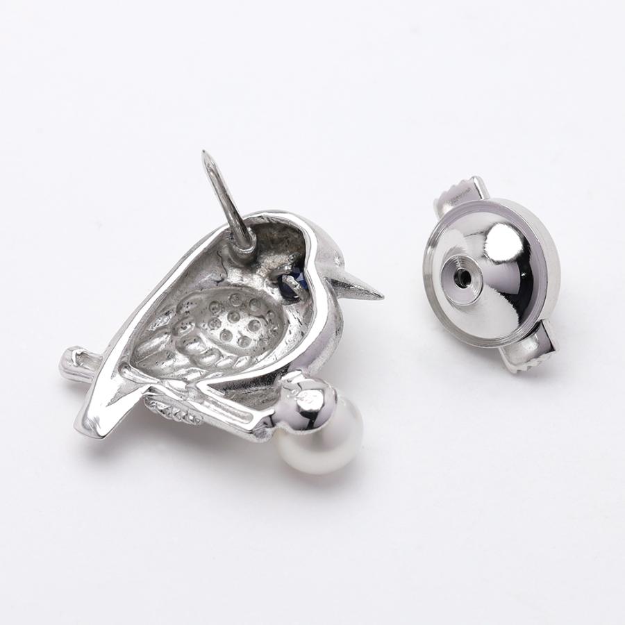 パール ブローチ 鳥ブローチ トリ 酉 バード ピンブローチ ラペルピン