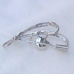 パール ブローチ 南洋真珠 真珠ブローチ k18 ホワイトゴールド