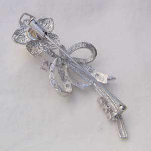 ブローチ 花 アコヤ本真珠 キュービックジルコニア パール ピンク