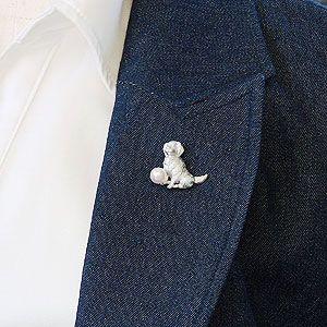 パールブローチ 真珠 ピンズ あこや本真珠 7-7.5mm ゴールデンレトリバー 犬 ピンブローチ ラペルピン 送料無料 人気 プレゼント ギフト ご褒美 自分買い puの画像