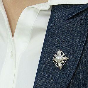 ブローチ パール 真珠 ペンダントブローチ 南洋白蝶真珠 ホワイト系 直径10mm シルバー 送料無料 花 フォーマル プレゼント ギフト ご褒美 自分買い puの画像