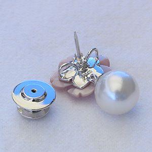ブローチ 花 パール 真珠 ピンブローチ ラペルピン 南洋白蝶真珠 10mm ピンク貝 フラワー 花モチーフ 送料無料 フォーマル プレゼント ギフト 自分買い puの画像