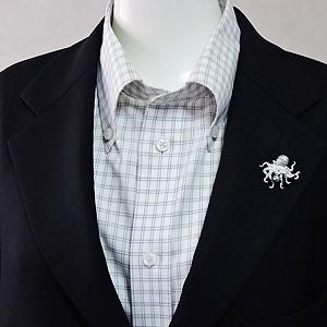 パール ブローチ ピンズ 本真珠 あこや アコヤ オクトパス たこ タコ 男女兼用 ユニセックス 送料無料 プレゼント ギフト ご褒美 自分買い puの画像