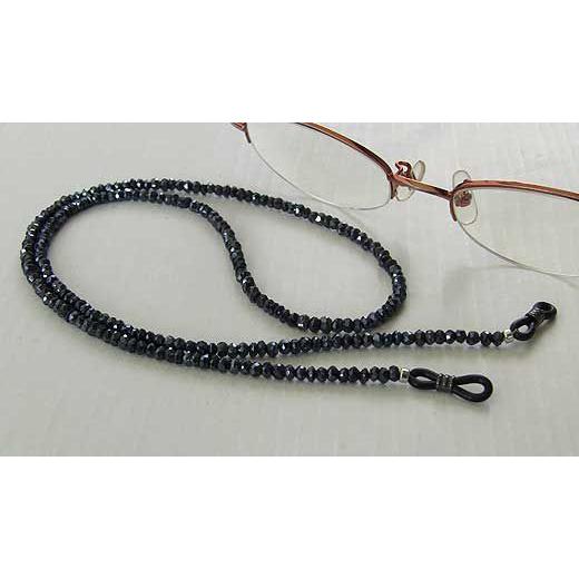 ブラックスピネル メガネチェーン 長さ約70cm めがねチェーン 眼鏡 