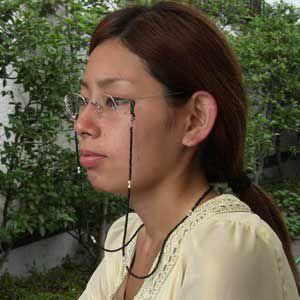 ブラックスピネル あこや本真珠 メガネチェーン 長さ約79cm めがねチェーン 眼鏡チェーン 送料無料 人気 プレゼント ギフト ご褒美 自分買い puの画像