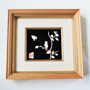 珊瑚 サンゴ コーラル さんご coral サンゴ画 貴石画 国産 工芸品 美術