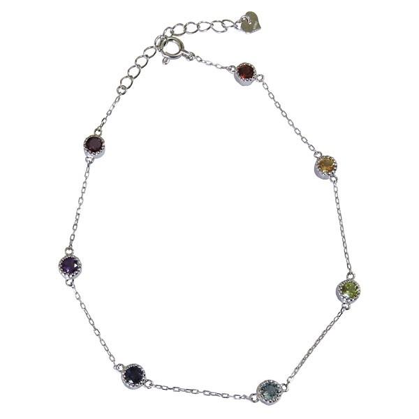 ロードライトガーネット アメジスト シトリン ブレスレット k18