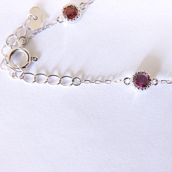 ロードライトガーネット アメジスト シトリン ブレスレット k18