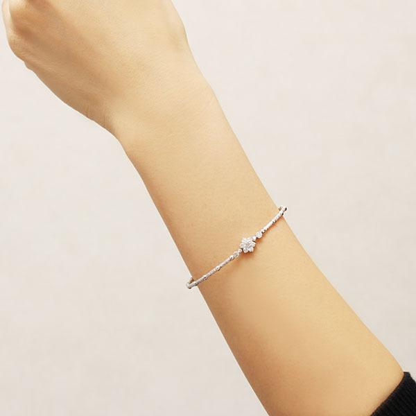 ブレスレット バングル 形状記憶 ダイヤモンド ダイヤブレス