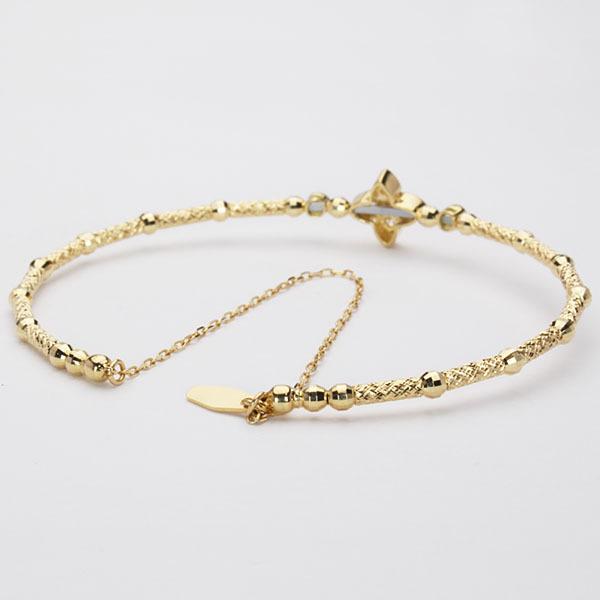 ダイヤモンド0.3ct K18イエローゴールド♡形状記憶バングル ダイヤモンド0.3ct K18イエローゴールド♡形状記憶バングル